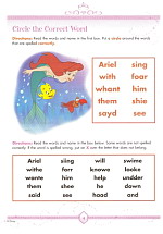 Ariel Correct Word Worksheet