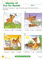 Bambi Month Fun Worksheet