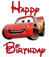 Cars McQueen Birthday Greeting Card