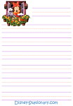 Minnie Mouse Watering Flowers Stationery