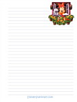 Minnie Mouse Watering Flowers Stationery